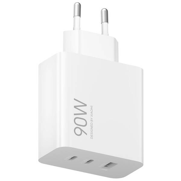 Nabíječka do sítě Xiaomi HyperCharge 90W, 2xUSB-C/1xUSB-A bílá

