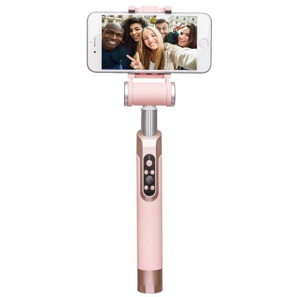 Selfie tyč Pictar Smart Stick růžová

