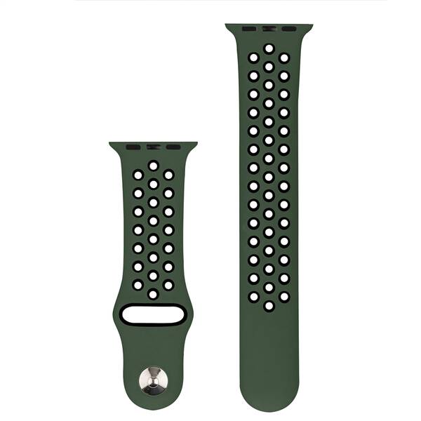Řemínek RhinoTech na Apple Watch 42/44/45/49 mm - olivový/černý 


