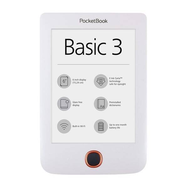 Čtečka e-knih PocketBook 614+ Basic 3 bílá

