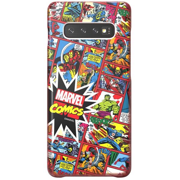 Kryt na mobil Samsung Marvel Comics na Galaxy S10+ červený

