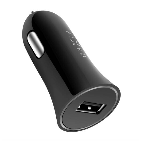 Adaptér do auta FIXED 1x USB, 2,4A černý

