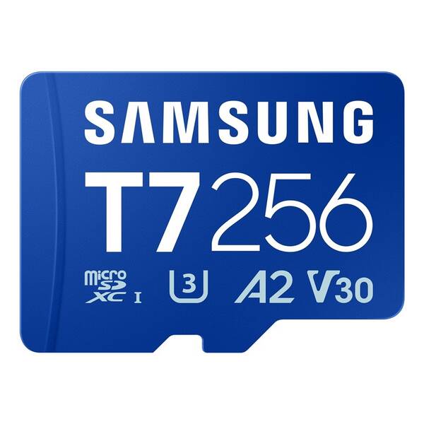 Paměťová karta Samsung T7 MicroSDXC 256GB UHS-I U3 (170R) modrá

