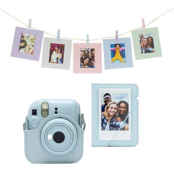 Instantní fotoaparát Fujifilm Instax mini 12 Dárkové balení modrá barva
