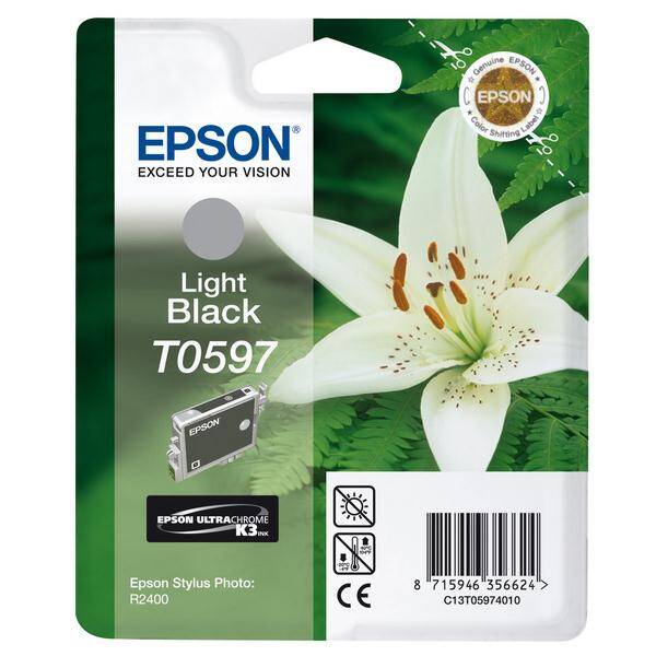 Inkoustová náplň Epson T0597, 13 ml - světle černá 

