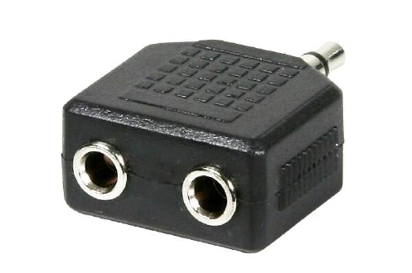 Redukce TEMIUM jack 3,5mm/ 2x jack 3,5mm černý

