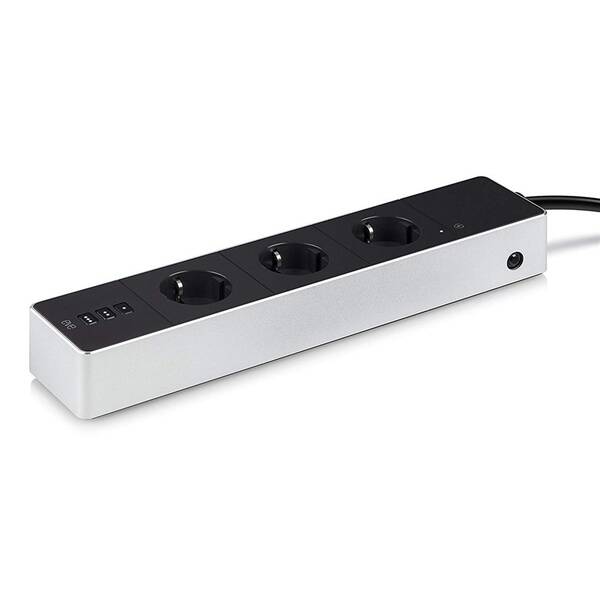Kabel prodlužovací Eve Energy Strip, 3× zásuvka, 1,9m černý/bílý

