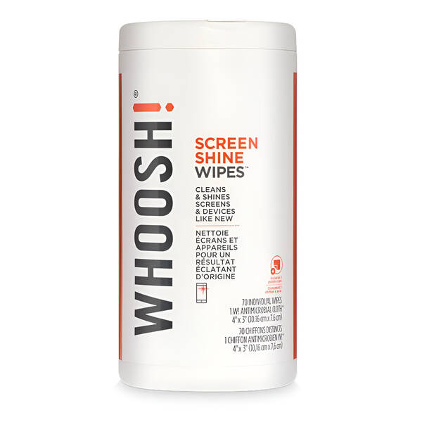 Čistící ubrousky WHOOSH Screen Shine – 70 ks 

