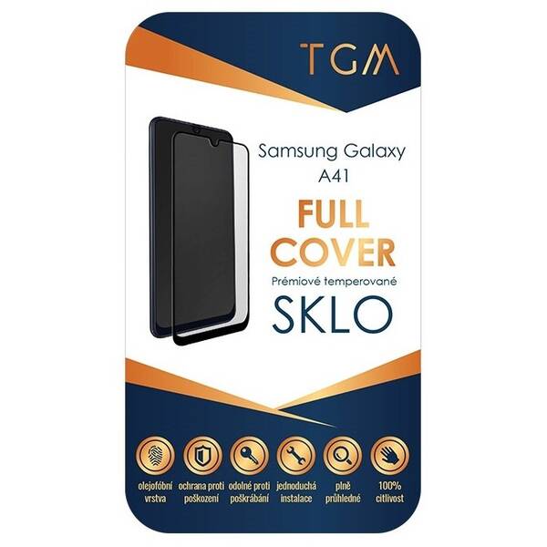 Tvrzené sklo TGM Full cover na Samsung Galaxy A41 černé

