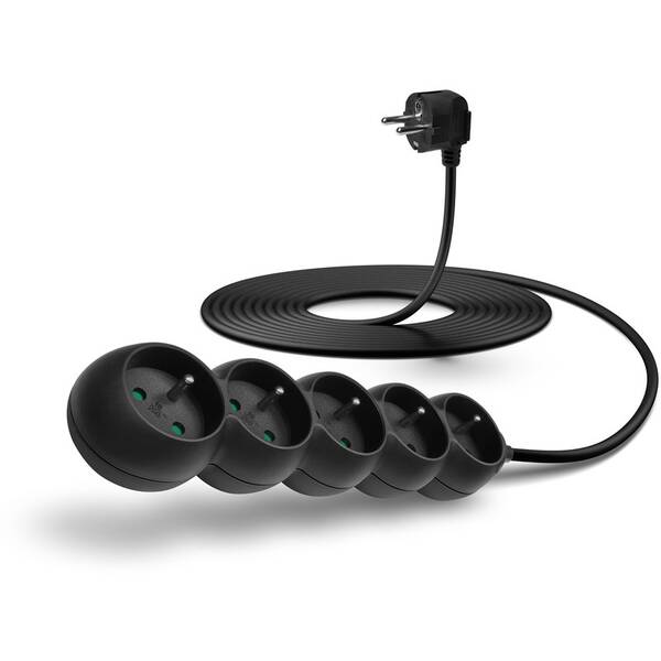 Kabel prodlužovací Connect IT 5x zásuvka, 5m černý

