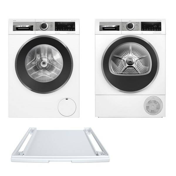 Set výrobků Bosch WGG244F2CS + WQG245DMCS + WTZ27400 bílý

