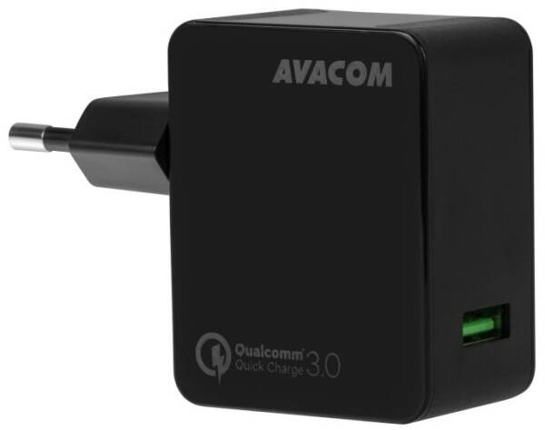 Nabíječka do sítě Avacom HomeMAX, 1x USB (3A), s funkcí rychlonabíjení QC 3.0 černá

