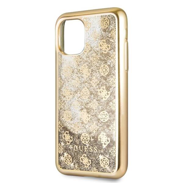 Kryt na mobil Guess 4G Peony Glitter na Apple iPhone 11 zlatý

