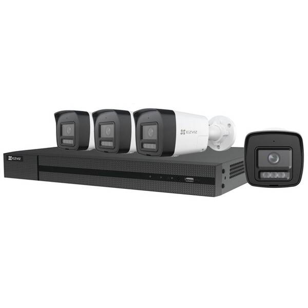 Kamerový systém EZVIZ X5K PoE KIT (NVR X5K + 4x kamera H3K PoE 4K) černý/bílý

