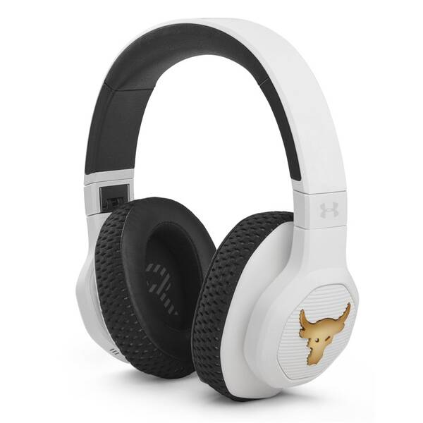 Sluchátka JBL Under Armour Project Rock bílá barva
