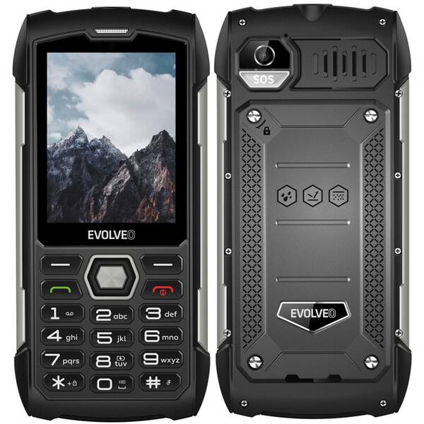 Mobilní telefon Evolveo StrongPhone H1 černý/stříbrný


