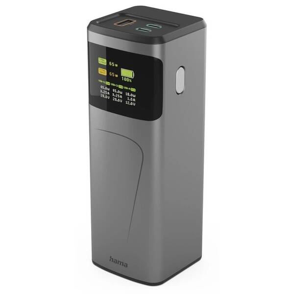 Powerbanka Hama High Power 65 W, 20000 mAh šedá

