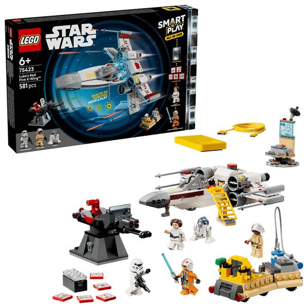 Stavebnice LEGO® Star Wars™ 75423 SMART Play™: Luke a jeho stíhačka Red Five X-Wing™ 

