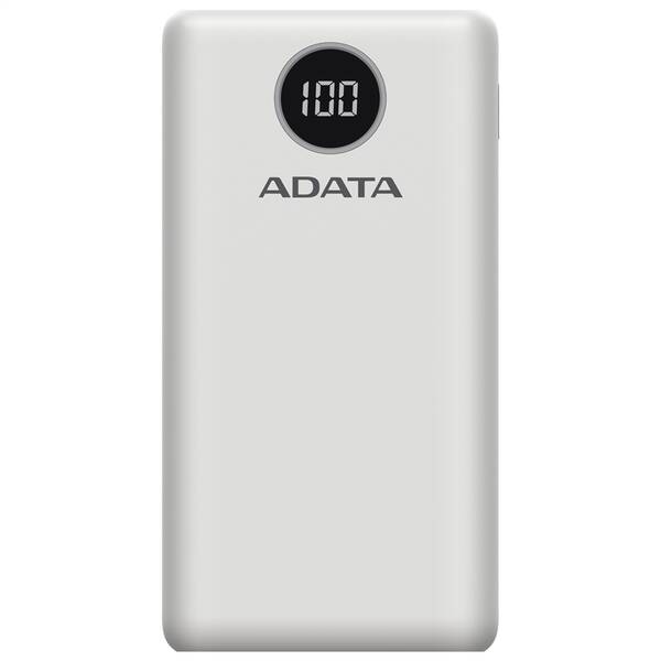 Powerbanka ADATA P20000QCD 20000mAh, QC + PD 18W bílá

