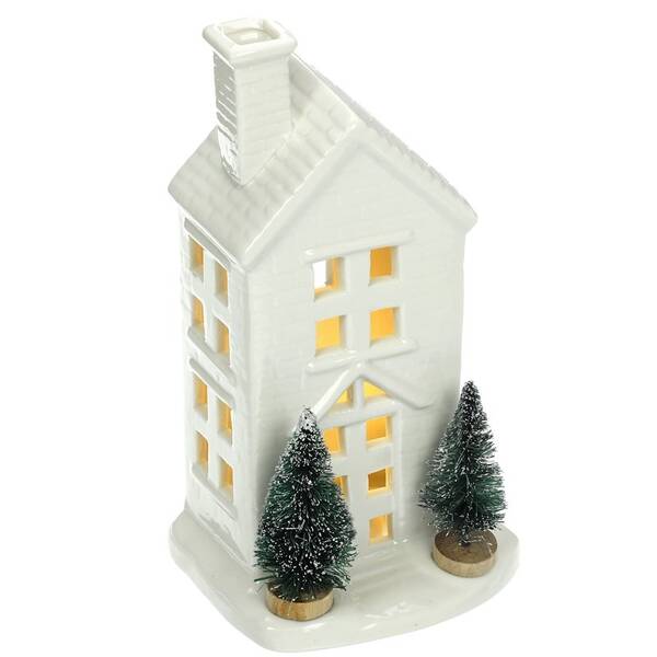 LED dekorace RETLUX RXL 393, porcelánový domek, 1 LED, 19,2 cm, teplá bílá 

