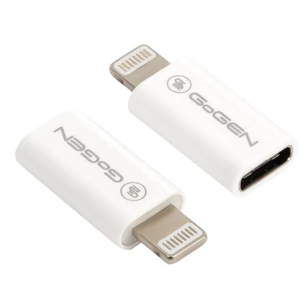 Redukce GoGEN Lightning (M) / USB-C (F) bílá barva
