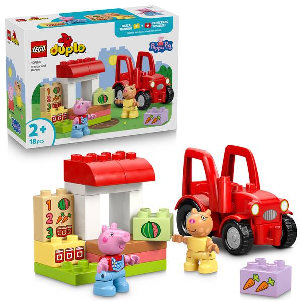 Stavebnice LEGO® DUPLO® Prasátko Peppa 10468 Traktor a tržnice 

