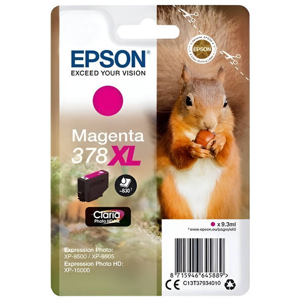 Inkoustová náplň Epson 378 XL, 830 stran purpurová

