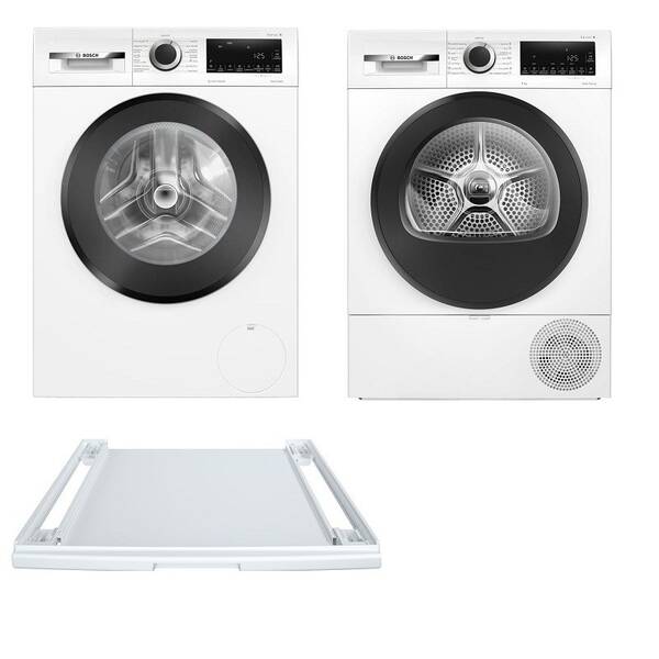 Set výrobků Bosch WGG244Z5CS + WQG243DNCS + WTZ27400 bílý

