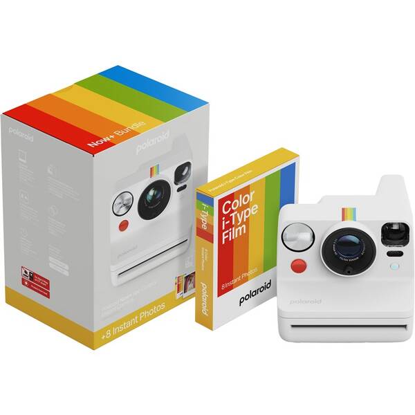 Instantní fotoaparát Polaroid Now+ Gen 3 Bundle Color Film (8 ks) bílý

