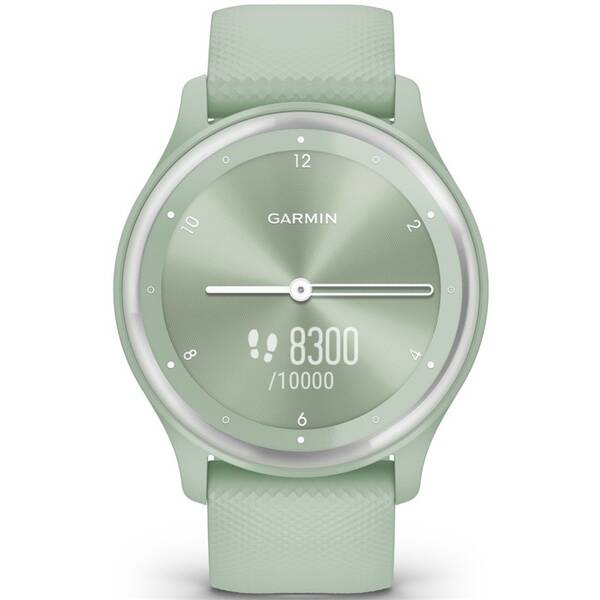 Chytré hodinky Garmin vívomove Sport - Silver / Cool Mint Silicone Band 

