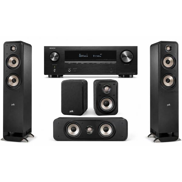 AV Receiver Denon AVR-X1800H DAB + repro Polk ES55/ES30/ES10 černý

