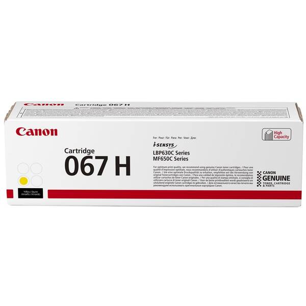 Toner Canon 067 H Y, 2350 stran žlutý


