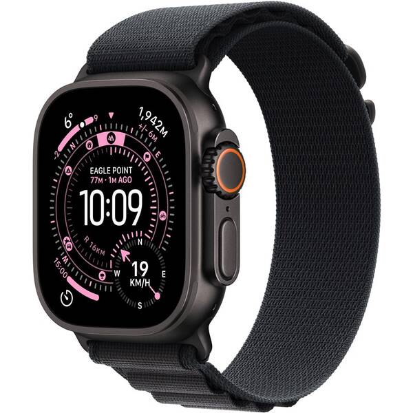 Chytré hodinky Apple GPS + Cellular 49mm černý titan - černý alpský tah - S 

