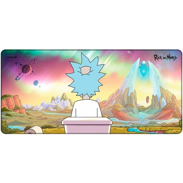 Podložka pod klávesnici a myš FSH Rick and Morty: Private Sanctuary, XL světle modrá


