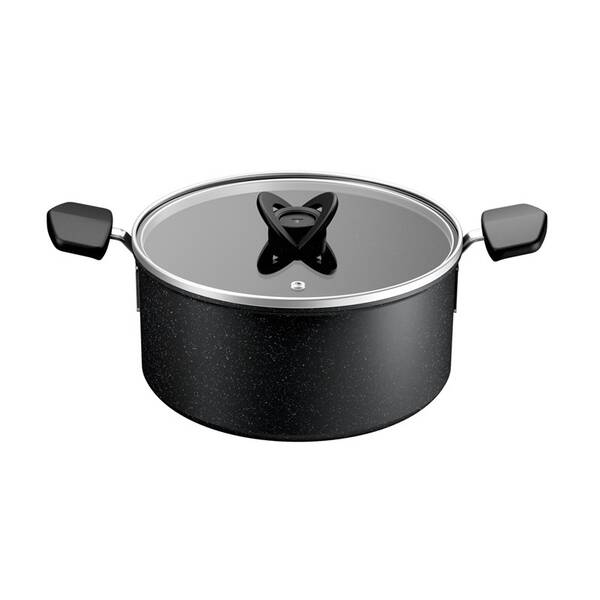 Hrnec s poklicí Tefal G3214602, 24 cm černý

