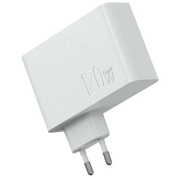 Nabíječka do sítě WG GaN, 1x USB, 2x USB-C, 120W bílá

