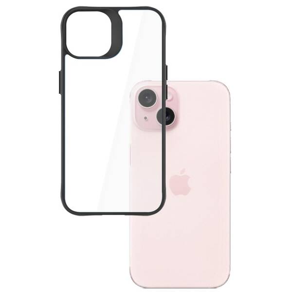 Kryt na mobil 3mk Satin Armor Case+ na Apple iPhone 15 černý/průhledný


