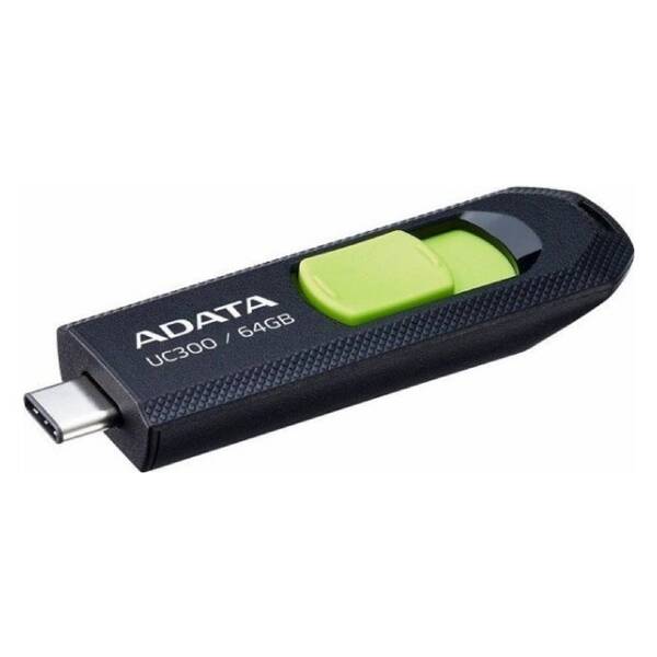USB Flash ADATA UC300 64GB černý/zelený


