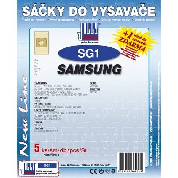 Sáčky do vysavače Jolly SG 1 (5 ks) 

