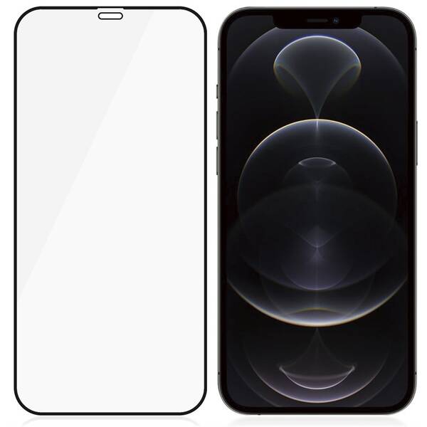 Tvrzené sklo PanzerGlass Edge-to-Edge Antibacterial na Apple iPhone 12/12 Pro černé

