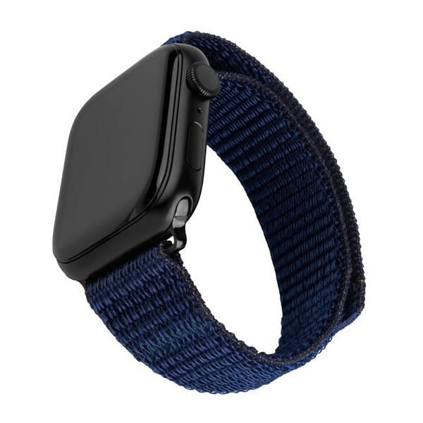 Řemínek FIXED Nylon Sporty Strap na Apple Watch 42/44/45mm modrý

