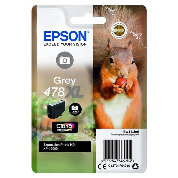 Inkoustová náplň Epson 47 XL, 200 stran šedá

