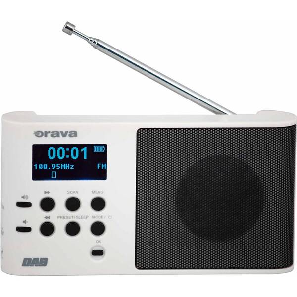 Radiopřijímač s DAB+ Orava DAB bílý

