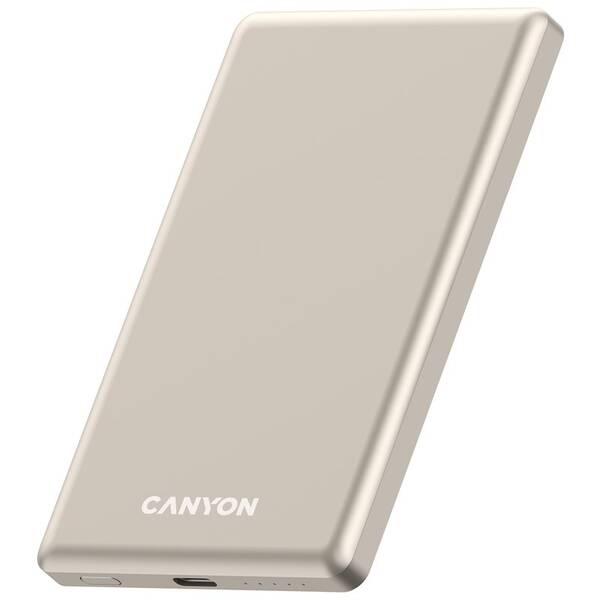 Powerbanka Canyon OnPower 505 Slim MagSafe PD20W 5000 mAh béžová

