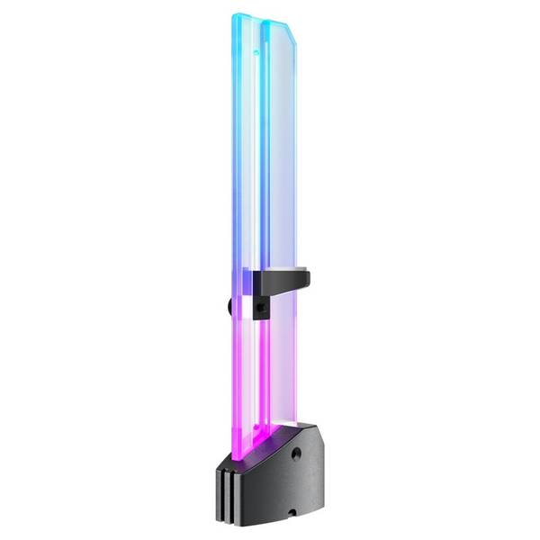 Držák 1stCOOL GPU Standing Holder Al Magnetic AURA aRGB průhledný


