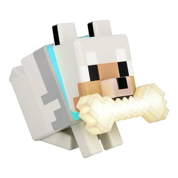 Dekorativní LED Paladone Minecraft světlo vlk šedé/bílé/béžové/světle šedé


