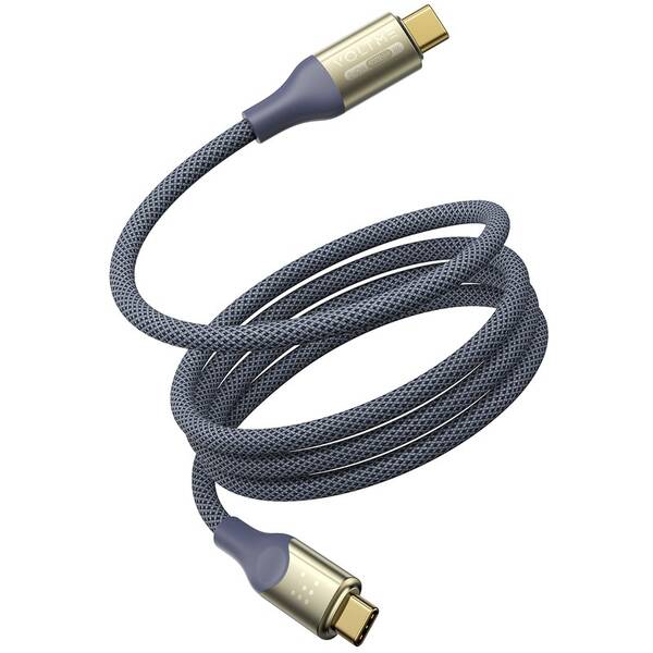 Kabel Voltme Powerlink Utron Series USB-C/USB-C, CTC 5A/240W 2m šedý/modrý

