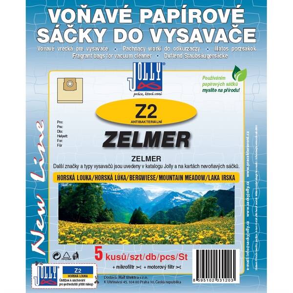 Sáčky do vysavače Jolly 3120S Z 2 Zelmer (5 ks) - horská louka 

