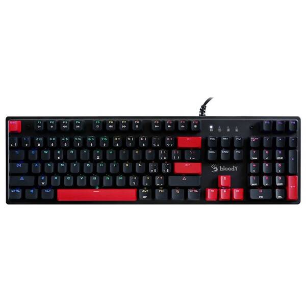 Klávesnice A4Tech Bloody S510R, Red Switch, USB, CZ/SK layout černá

