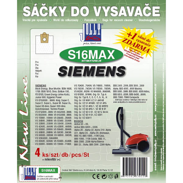 Sáčky do vysavače Jolly MAX S 16 (4 ks) 

